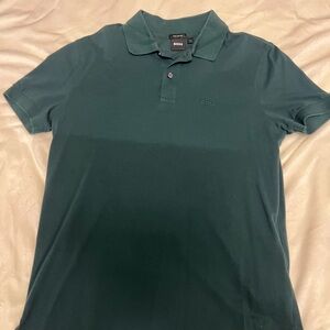 Boss Men's Dark Green Polo Shirt